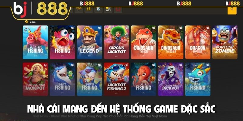Nhà cái mang đến hệ thống game đặc sắc